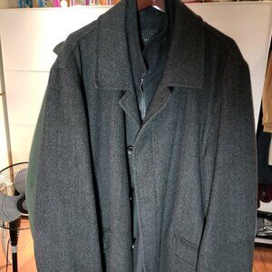 Sanyo Black Herringbone Business Coat XL